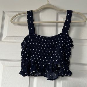 Navy blue crop top